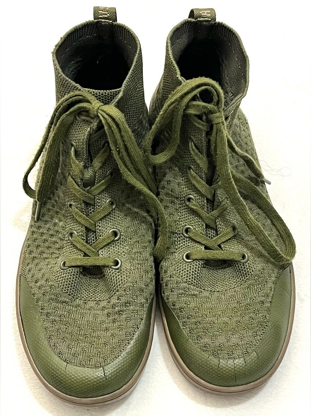 Suavs The Legacy High-Top Sneakers Recycled Knit Olive Green Slip-On Shoes - Picture 3 of 16
